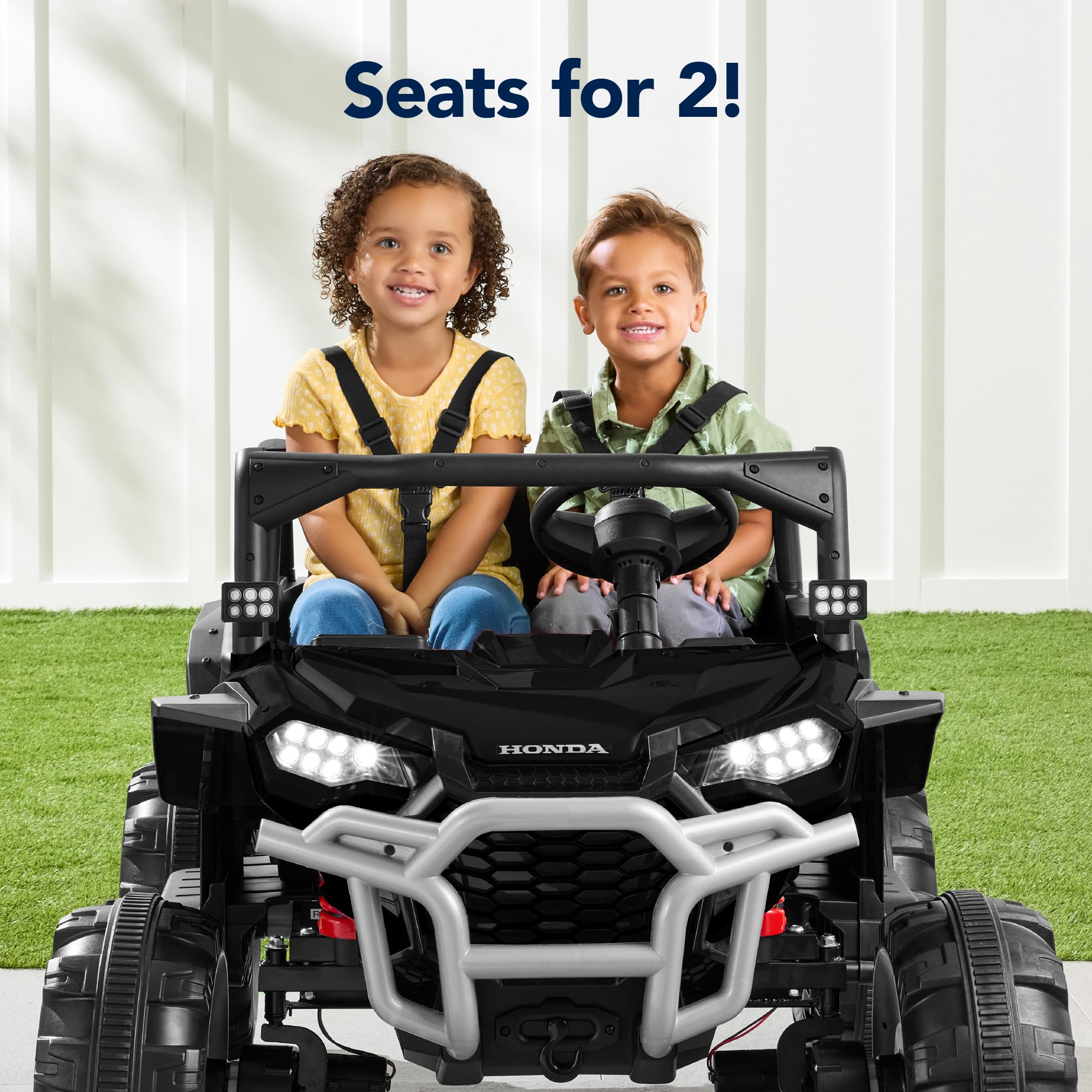 Best Choice Products Kids 24V 2-Seater Electric Ride On UTV Officially Licensed Honda Talon w/Parent Control, LED Lights, Bluetooth - Black