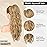 FLUFYMOOZ Ponytail Extension, 22 Inch Drawstring Ponytail Hair Extensions for Women Long Curly Wavy Ponytail Natural Synthetic Hairpiece for Women (22 Golden Blonde with Highlights)
