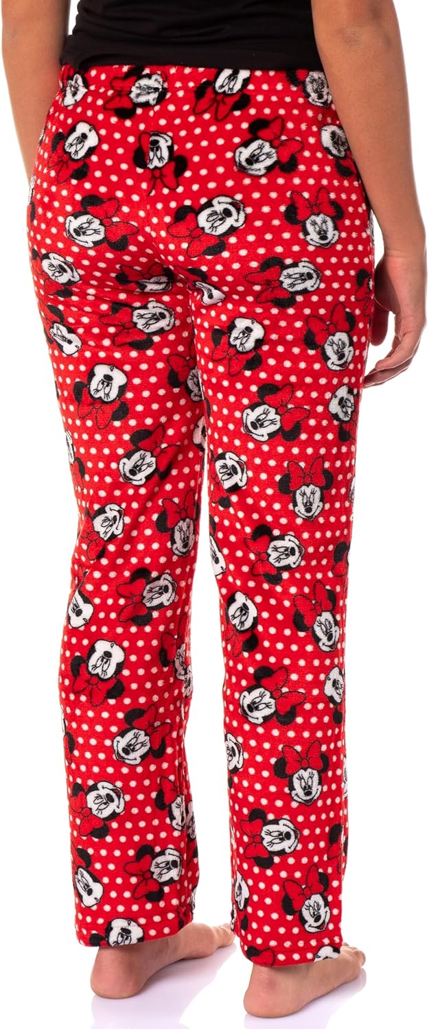 MJC Womens Disney's Minnie Mouse Plush Red Polka Dot Loungepant - Image 4
