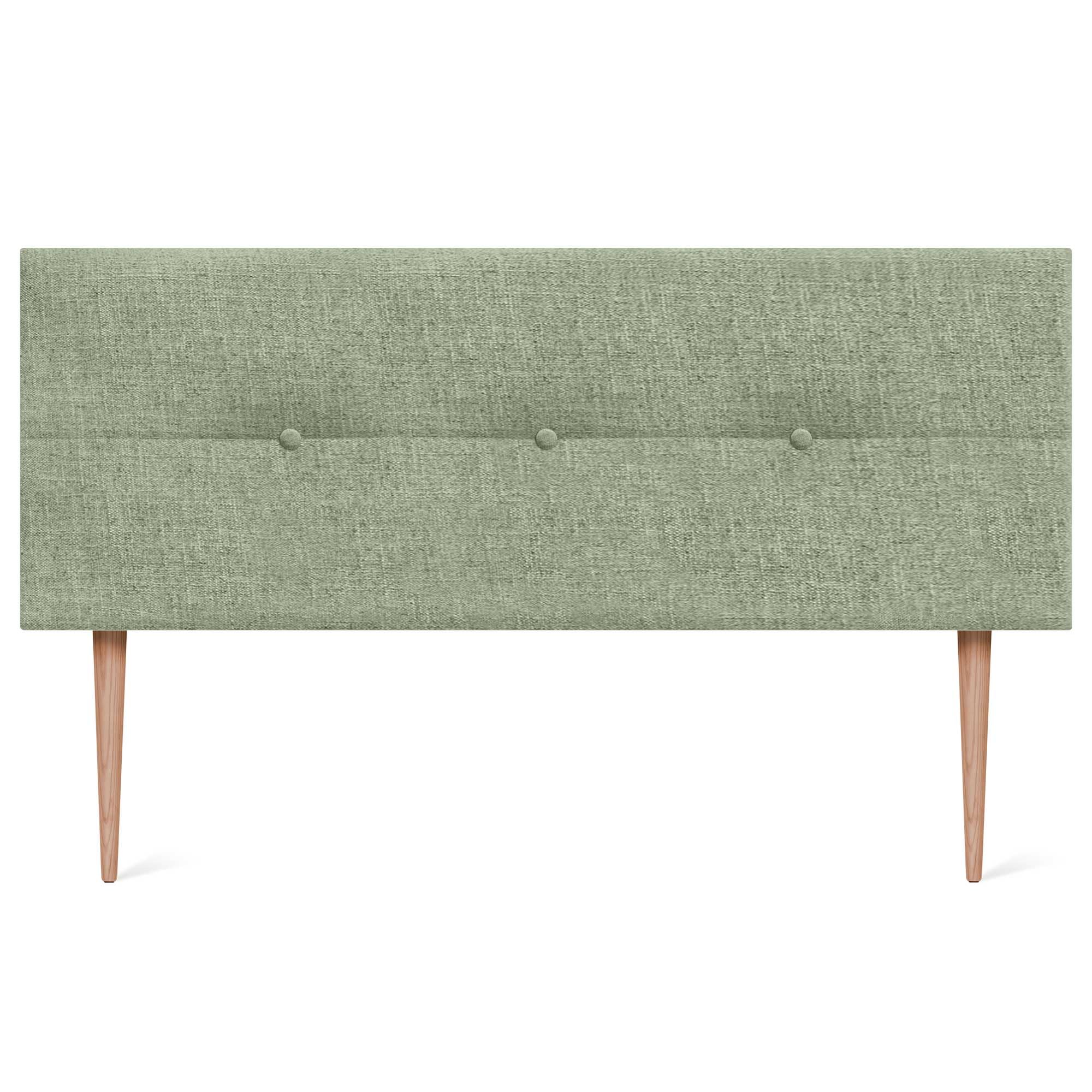 DHOME Cabecero de Lino Natural con Botones Cabezal Tapizado Cama Dormitorio Moderno Top Trending (Lino Verde, 150x105cm (150))