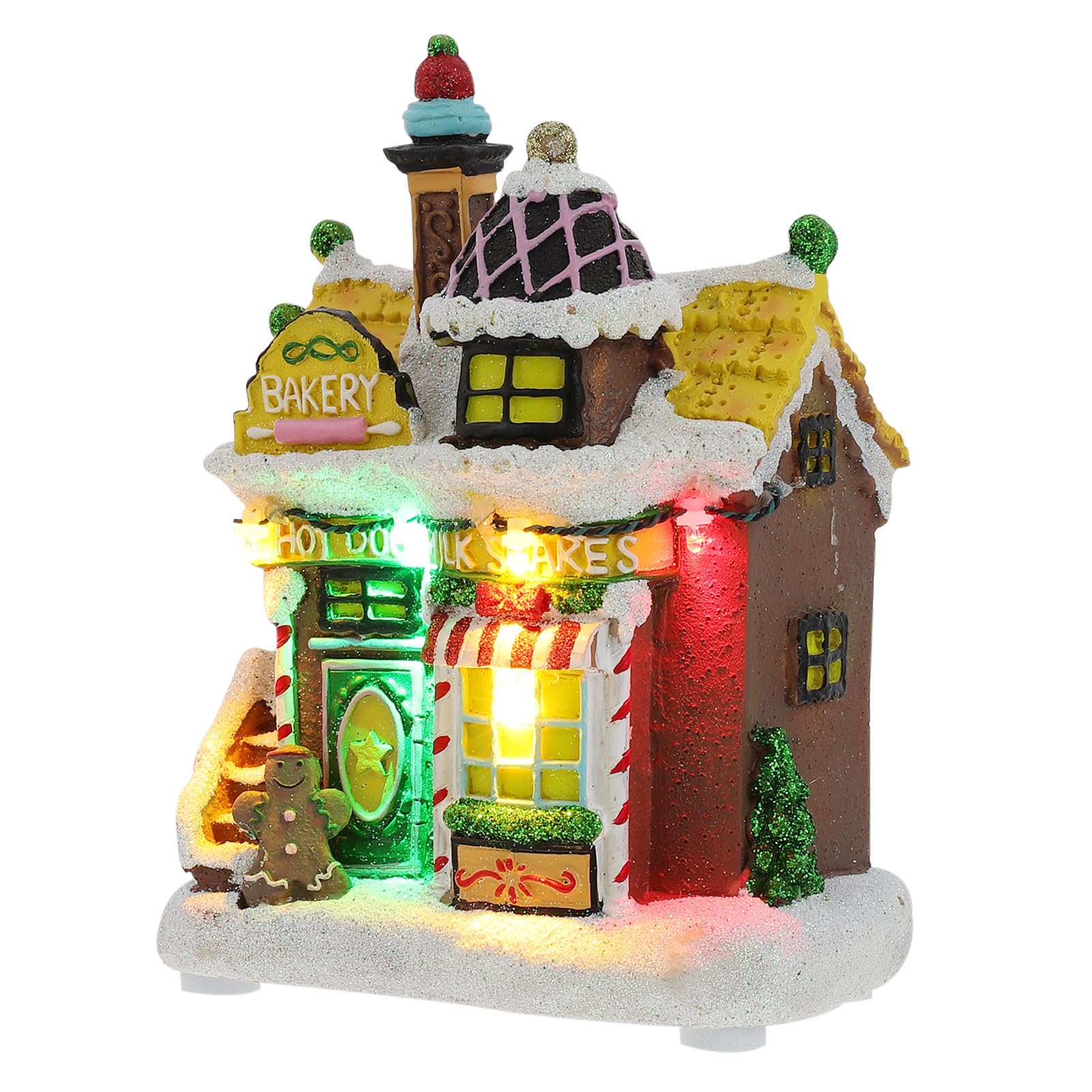 VANZACK Casa Luminosa Natalizia in Resina LED per Decorazione