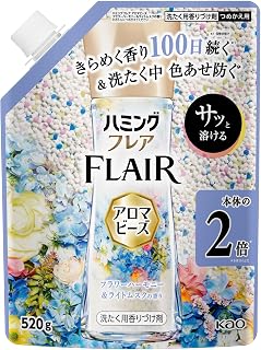 ハミングフレア アロマビーズ 洗濯用香りづけ剤 色あせ防ぐ フラワーハーモニー＆ライトムスクの香り つめかえ用５２０ｇ