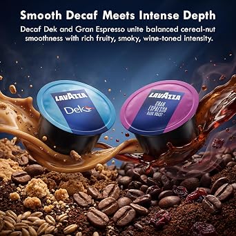 Lavazza Blue Coffee Capsules Variety Pack Dek Top Class Gold Gran Espresso