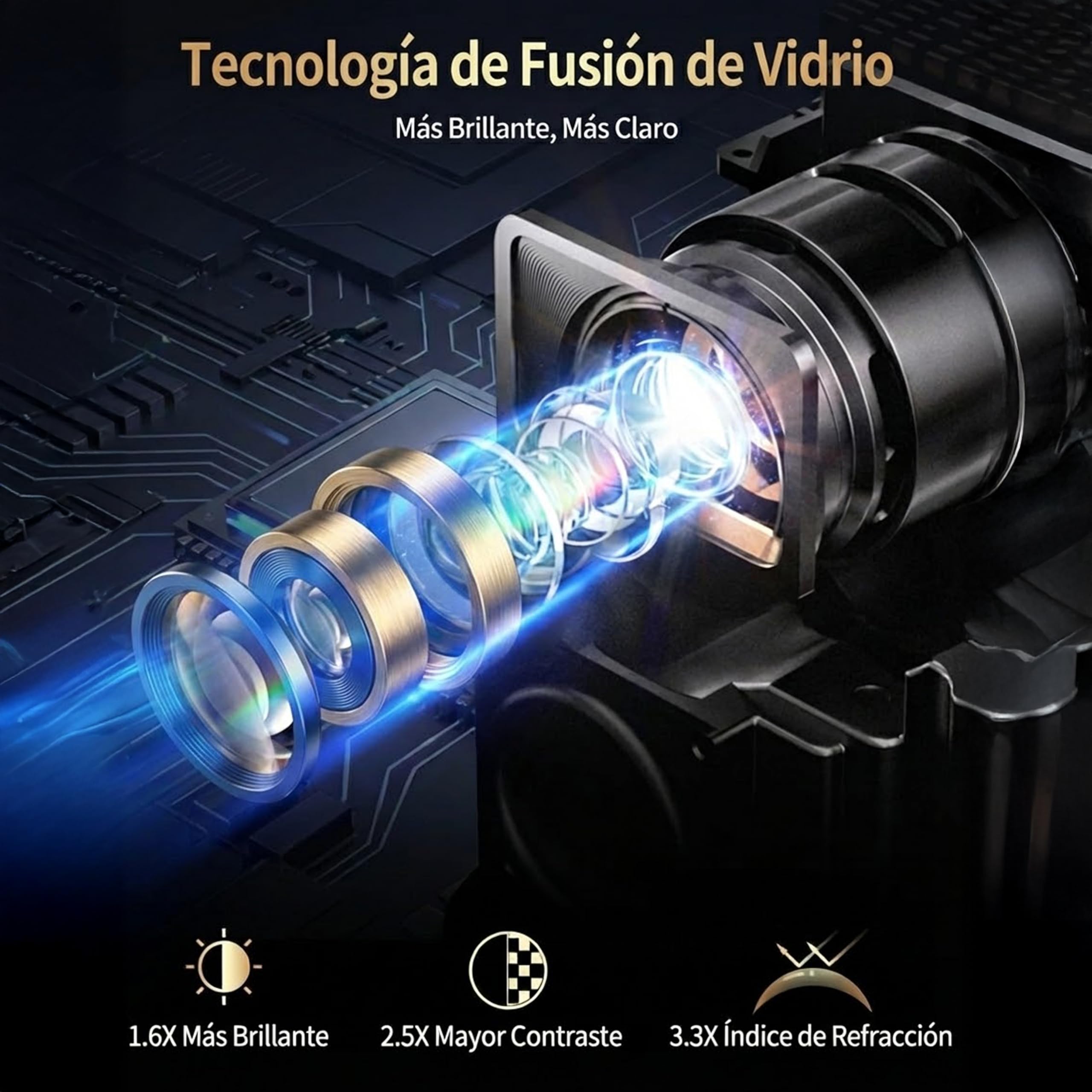 Proyector Unicview Dess C5 Enterprise, [Google TV y 2500 ANSI], Innovador Sistema de Auto elevación motorizado, HDR, Certificado, Soporte 4K con WiFi 6 y Bluetooth, Enfoque y Keystone automáticos