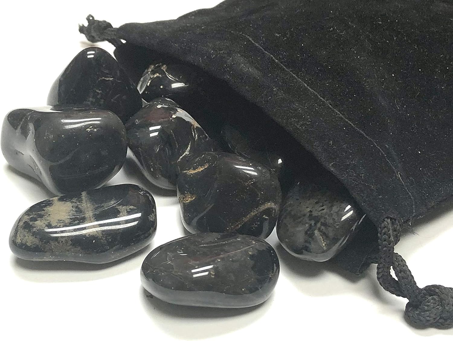 Tumbled Black Onyx - 1" Pieces (1 Pound)