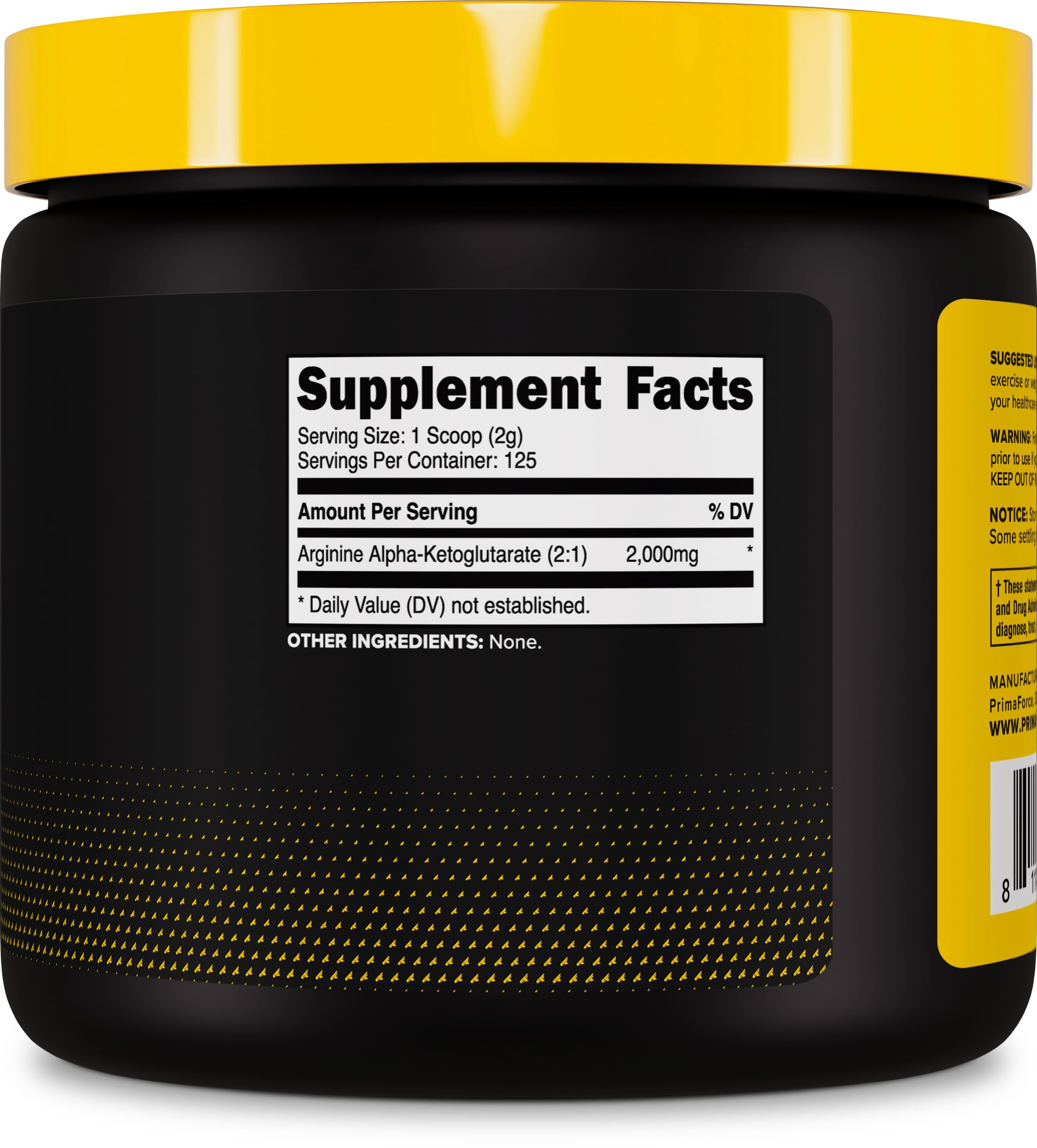 PrimaForce Arginine AKG Powder (250 Grams) 125 Servings, Gluten Free — Amazon image 4
