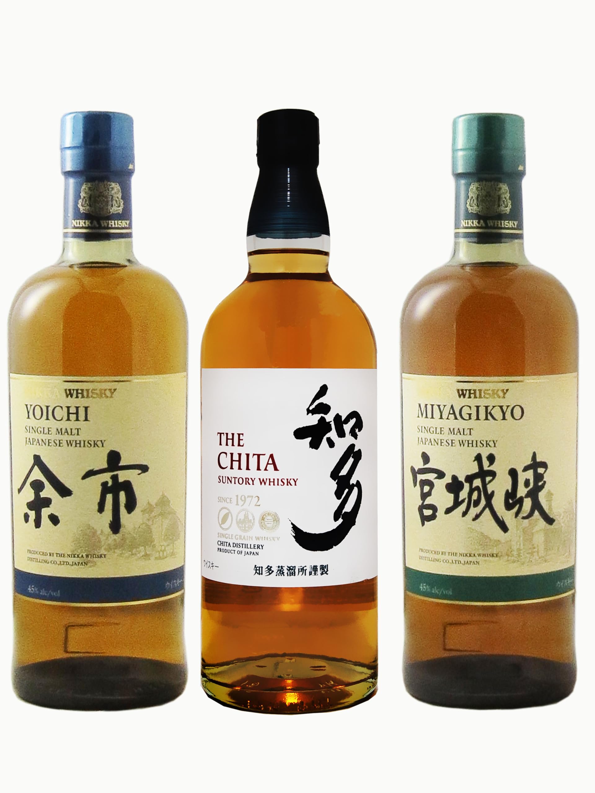 余市　宮城峡　ウイスキー Amazon.co.jp: 〔セット商品〕ウイスキー 余市 + 宮城峡 + 知多 700ml
