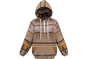 Lemafer Store Women's Casual Aztec Zipper Collar Pullover Sweatshirt