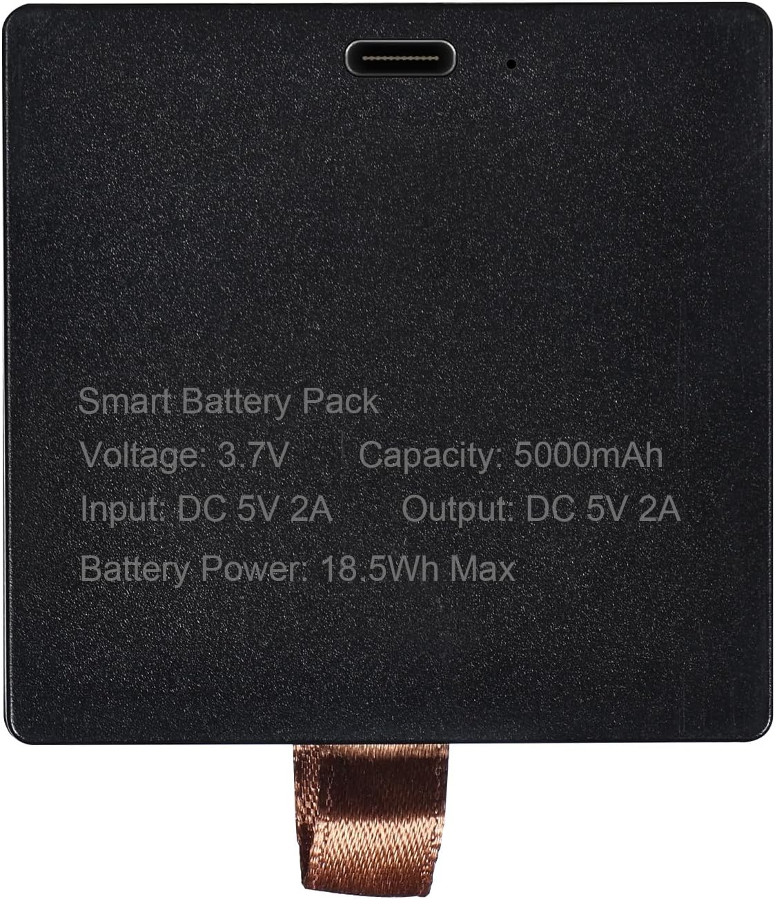 Battery for Caifunway Automatic Chicken Coop Door, 5000mAh, Applicable to -26-60℃, -14.8-140℉, Rechargeable, 5v input, with Type C Charging Port, Replacement Parts for Caifunway Automatic Chicken Door