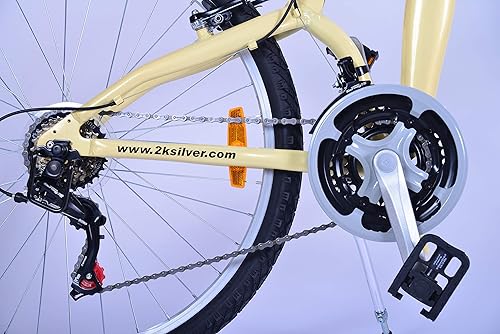 Miniatura 24 de Columba Bicicleta plegable de aleación de 26 pulgadas con 18 velocidades y doble suspensión plateado