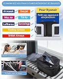 BJLFS Sac à dos sous vide avec pompe Ryanair Wizzair 40x30x20 Femme Sac Cabine Avion 40x30x20 sous vide Bagage Cabine 45x36x20 Easyjet Bagage à Main Sac pour Ordinateur Portable 14 Pouces Homme Noir - 3