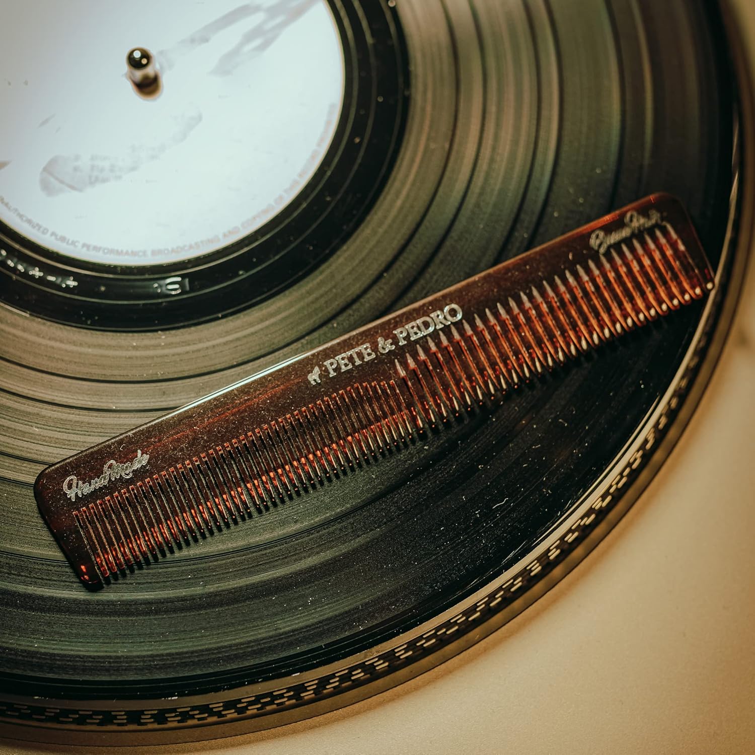 Pete & Pedro Premium Cushion Men’s Styling Hairbrush & Classic Comb Set | 9-Row 8” Brush & 7” Retro Hair Comb | Great for Detangling Curly, Straight, Thin & Thick Hair Styles | As Seen On Shark Tank