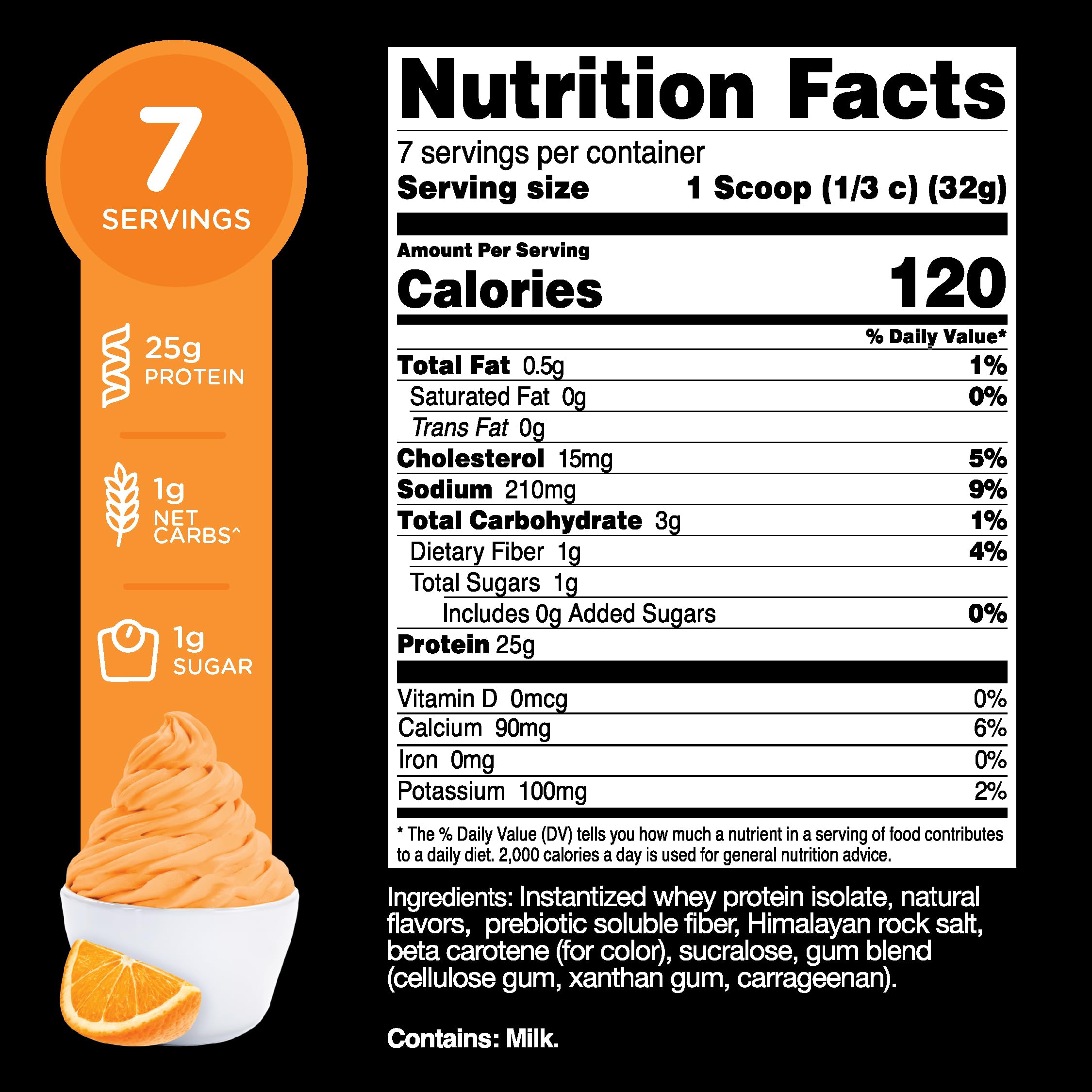 TransformHQ Whey Protein Isolate (WPI) Orange Whip Flavored 7 Servings - Preformance Protein Powder