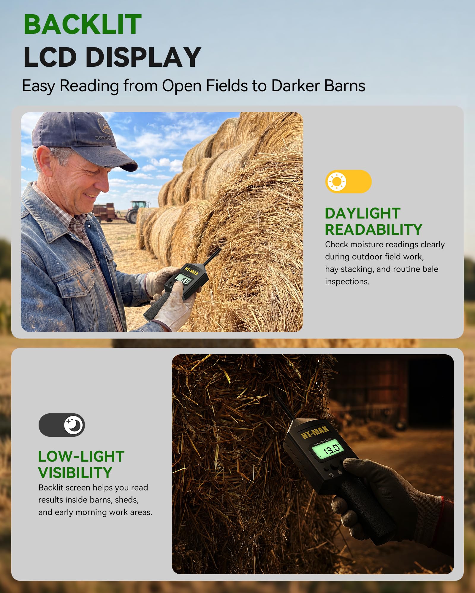 Hay Moisture & Temperature Meter - Digital Tester -6