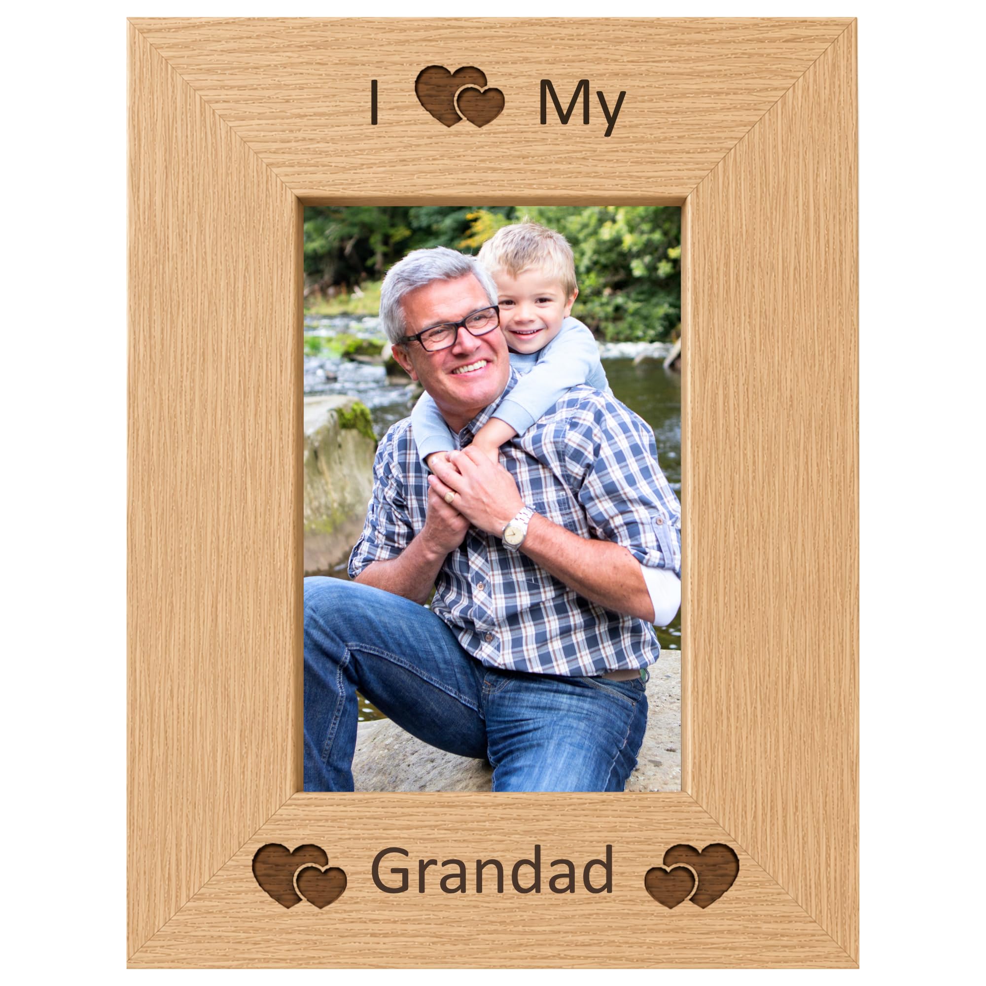 I Love My Grandad 6x4 Oak Effect Photo Picture Frame Keepsake Gift