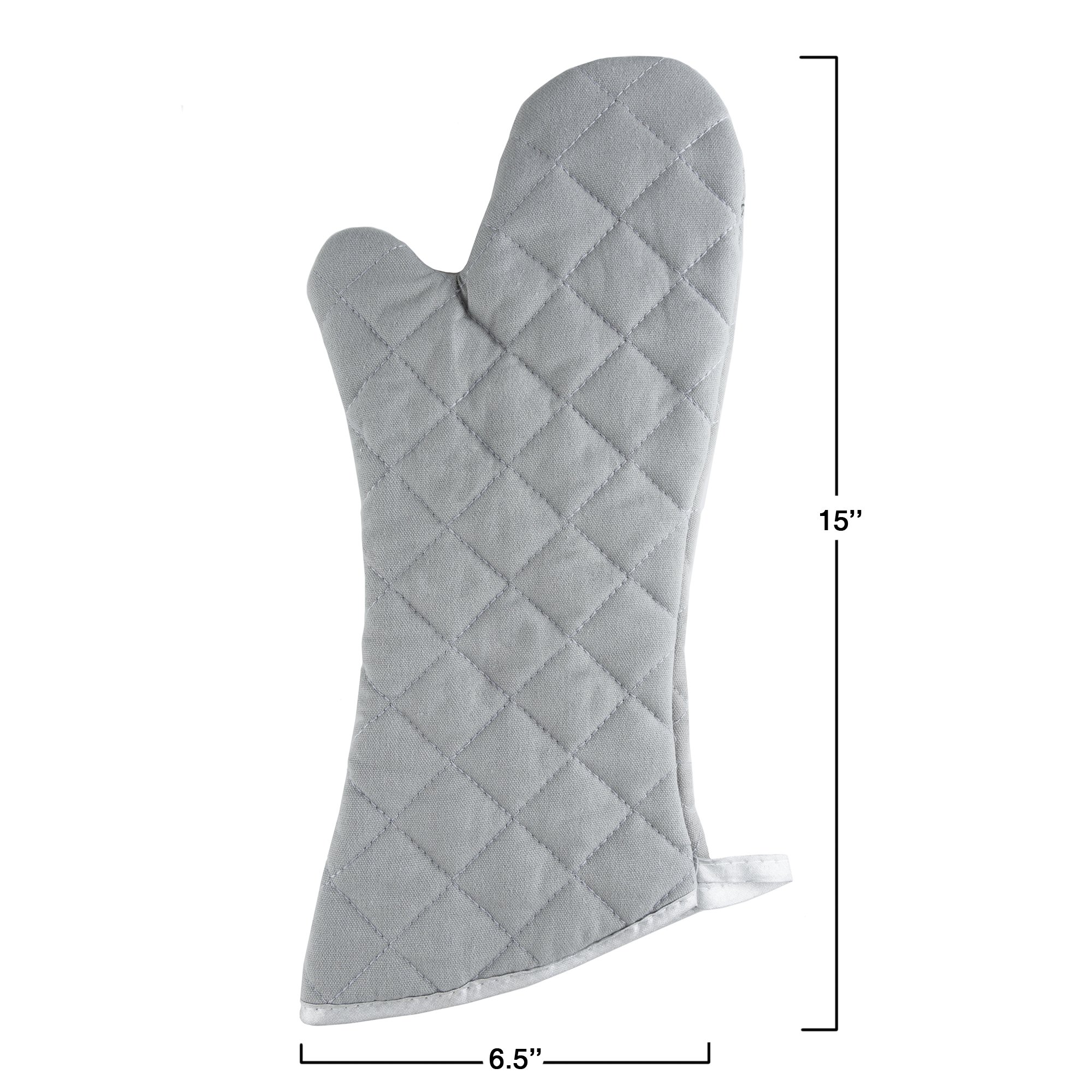 Lavish Home Oven Mitts Set Of 2 - Oversized Quilted Heat Resistant Mittens, Burgundy - View #7
