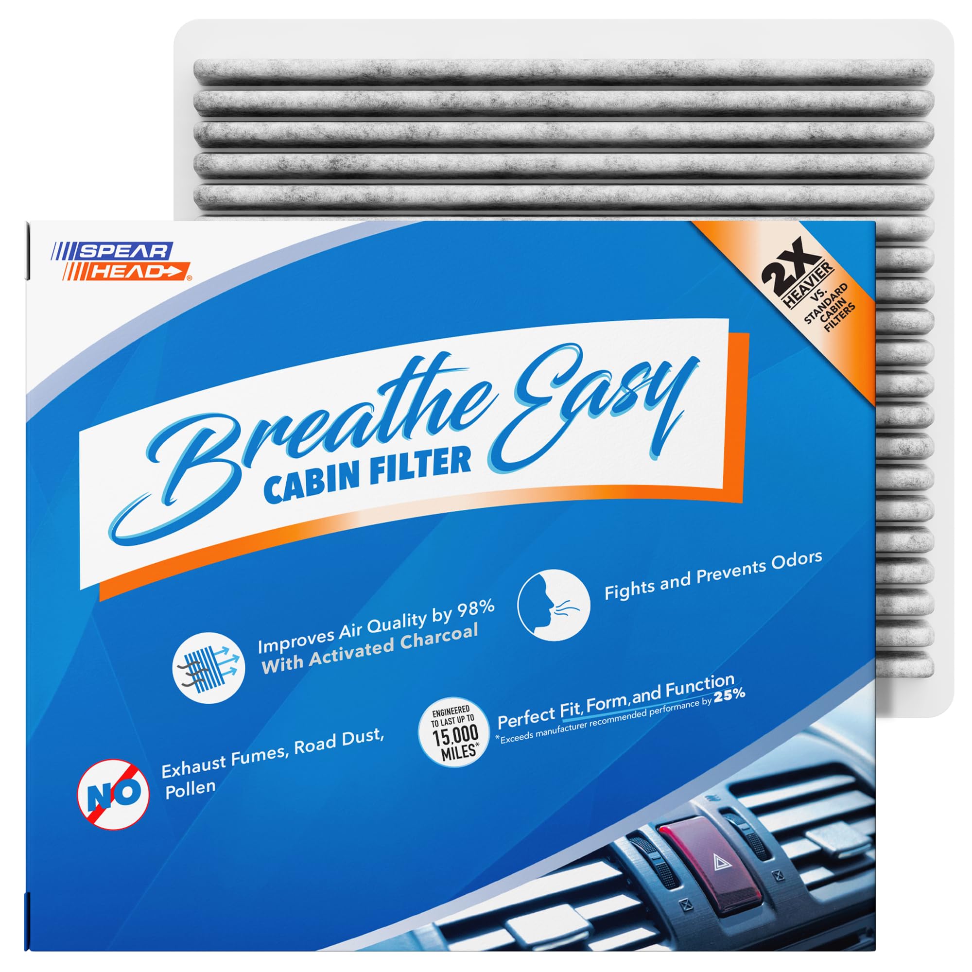 Spearhead Odor Defense Breathe Easy AC &amp; Heater Cabin Air Filter (BE-138)