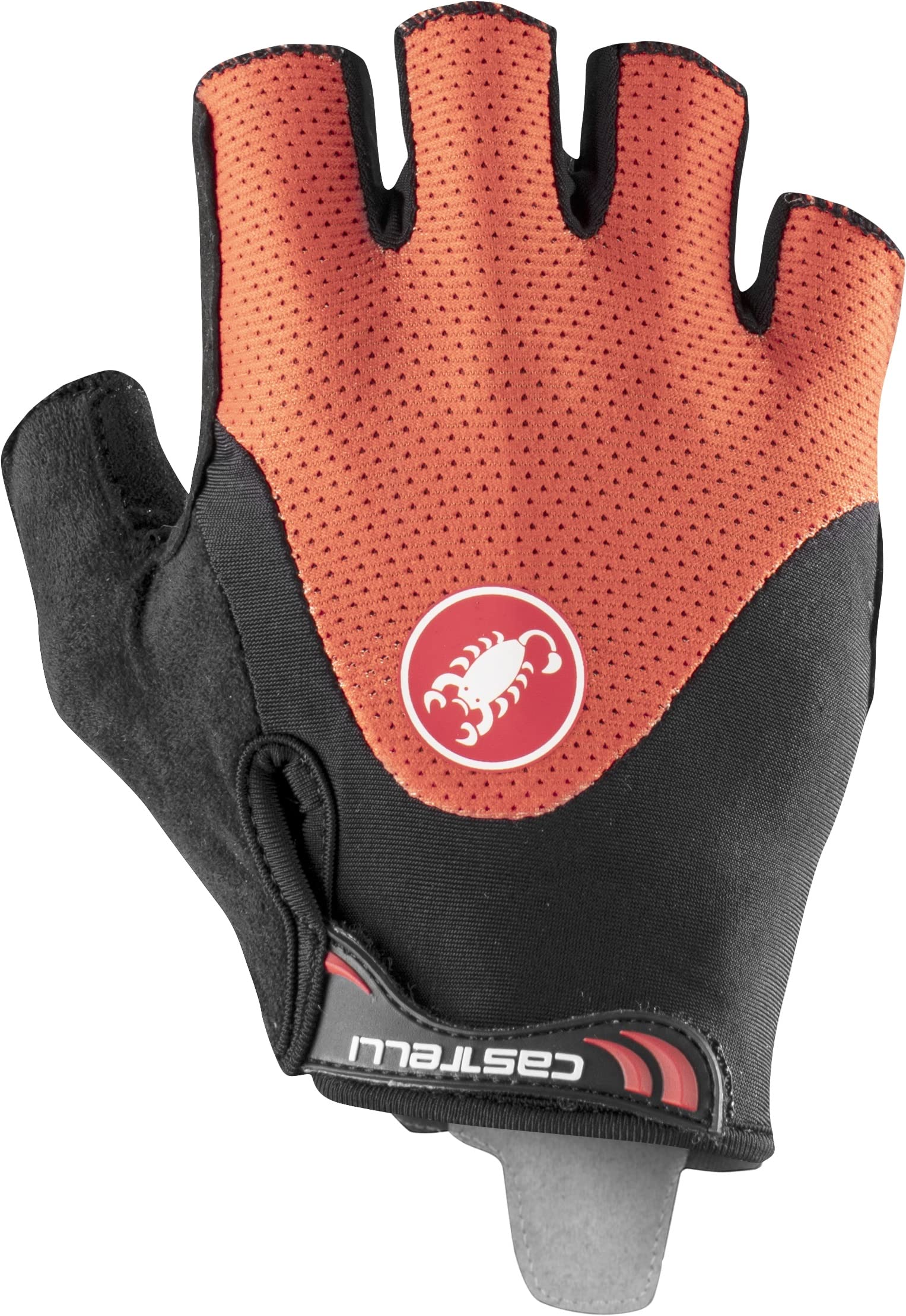 CastelliMen's Arenberg Gel 2 Glove for Road and Gravel Biking l Cycling - Fiery Red/Black - X-Small