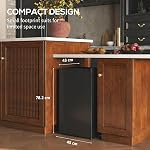 HOMCOM Congélateur compact droit, 2.1 Pieds cubiques Mini Congélateur avec porte réversible, étagère amovible, Température réglable pour le bureau intérieur, Appartement, Dortoir, Noir