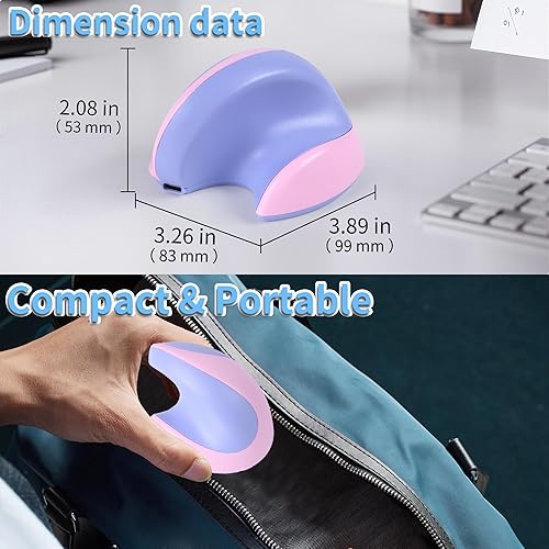 Miniatura 6 de Ratón inalámbrico ergonómico vertical con Bluetooth y receptor USB de 2.4 GHz, 3 botones, recargable, silencioso, portátil, óptico, inalámbrico,