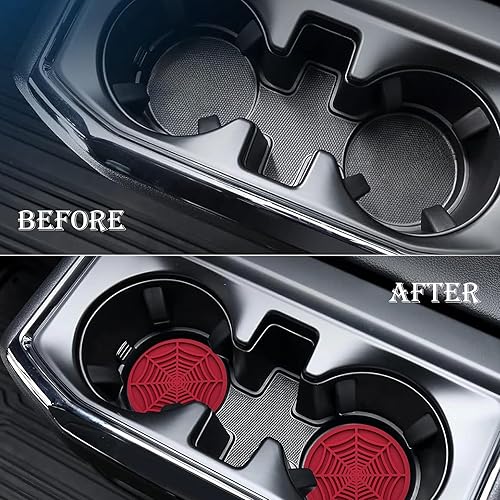 Miniatura 7 de 2 posavasos para automóvil, 2.75 pulgadas, almohadillas universales antideslizantes para botellas de agua, juegos de accesorios para el interior del