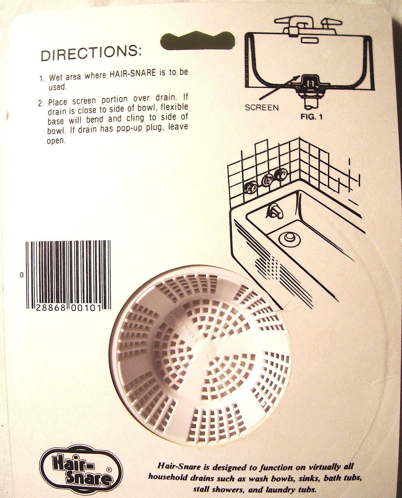 Meadow Lane Self-Sealing Hair Catcher For Drains - 3 Pack, White, Fits Most Sink & Shower Drains