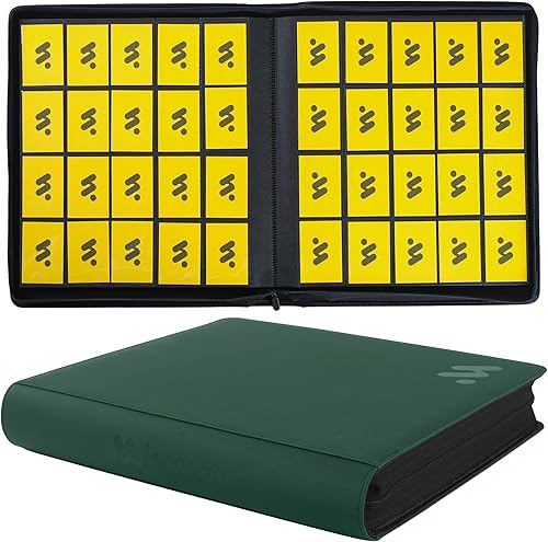 Miniatura 26 de Carpeta de tarjetas con 9 bolsillos, carpeta de tarjetas intercambiables con capacidad para hasta 360 tarjetas con 20 fundas, álbum con cremallera