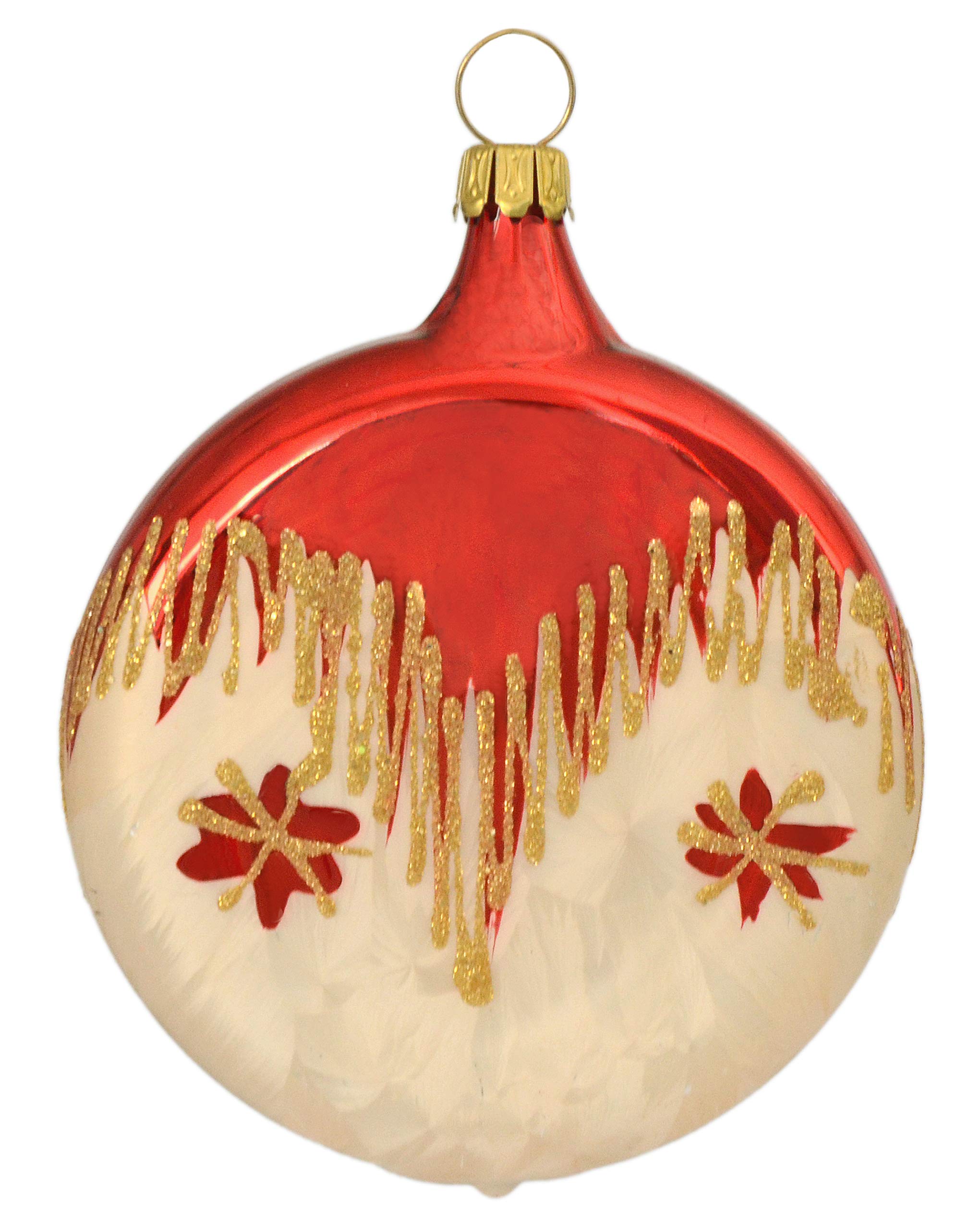 Jingle Bells Lauscha Taler Round Tradition 7 cm Diameter Set of 3