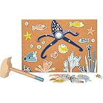 Small Foot Gioco con martelletto Sealife in Legno, con Una Vasta Scelta di Motivi, 12263