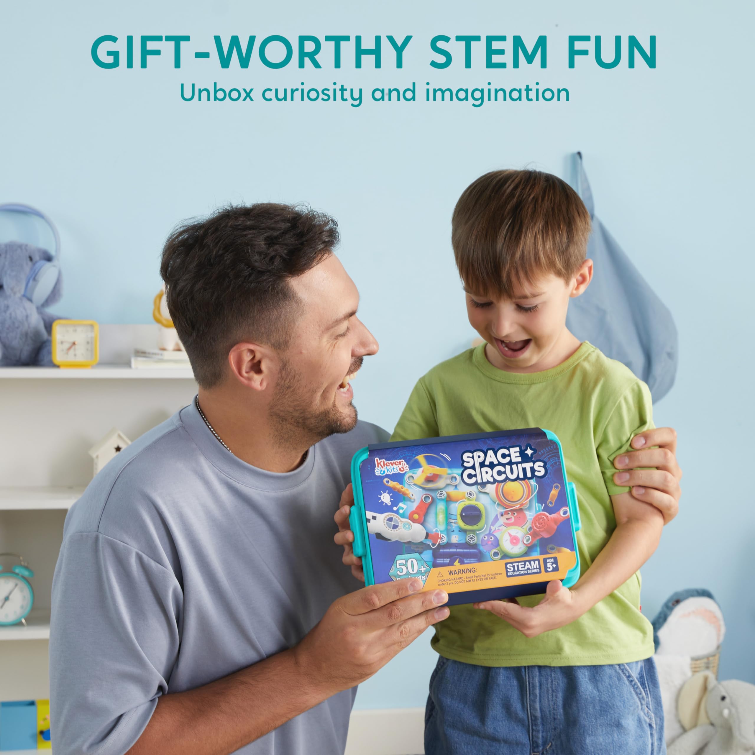 Klever Kits Circuitos espaciales para niños, experimentos científicos de física, kit de placa de circuito, juguete educativo para la escuela y la familia, regalo para niños y niñas a partir de 6 años.