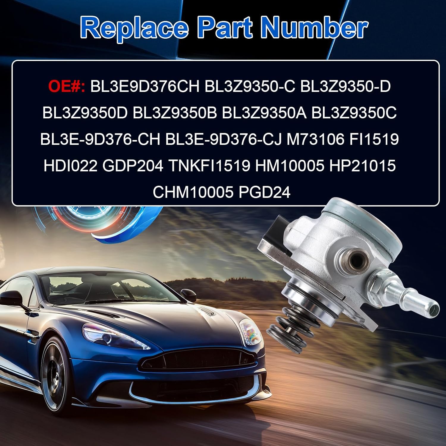BL3E9D376CH High Pressure Fuel Pump Fits for Ford Expedition 15-17/ F-150 11-16, 15-17 Lincoln Navigator 3.5L V6 Replace OE BL3Z9350-C BL3Z9350-D BL3Z9350D BL3Z9350B
