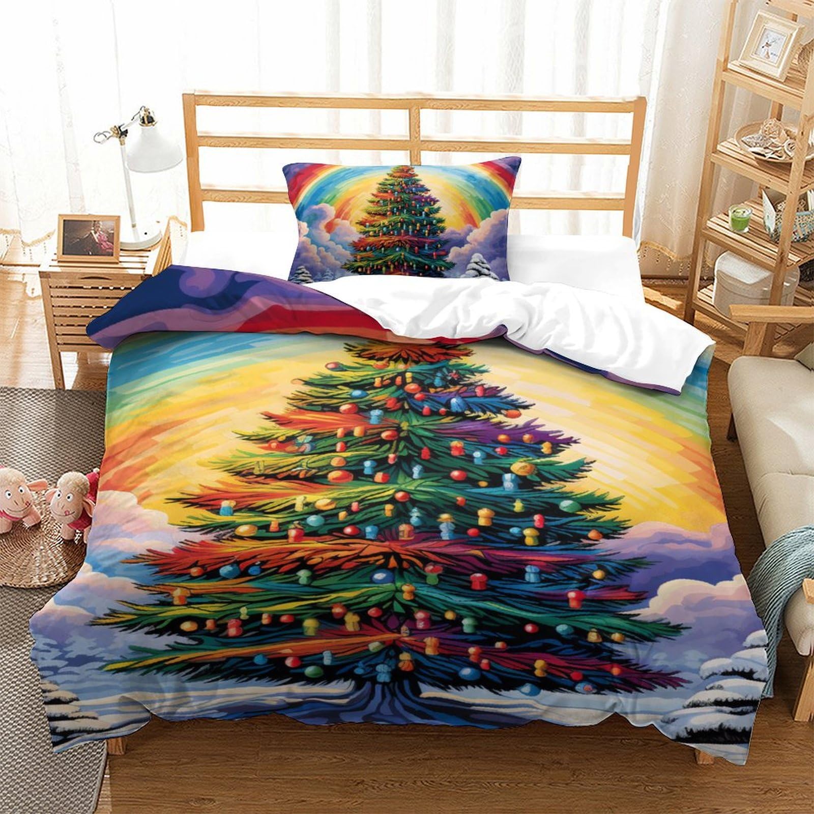 Housse de couette 3D Rainbow 135x200 pour lit simple
