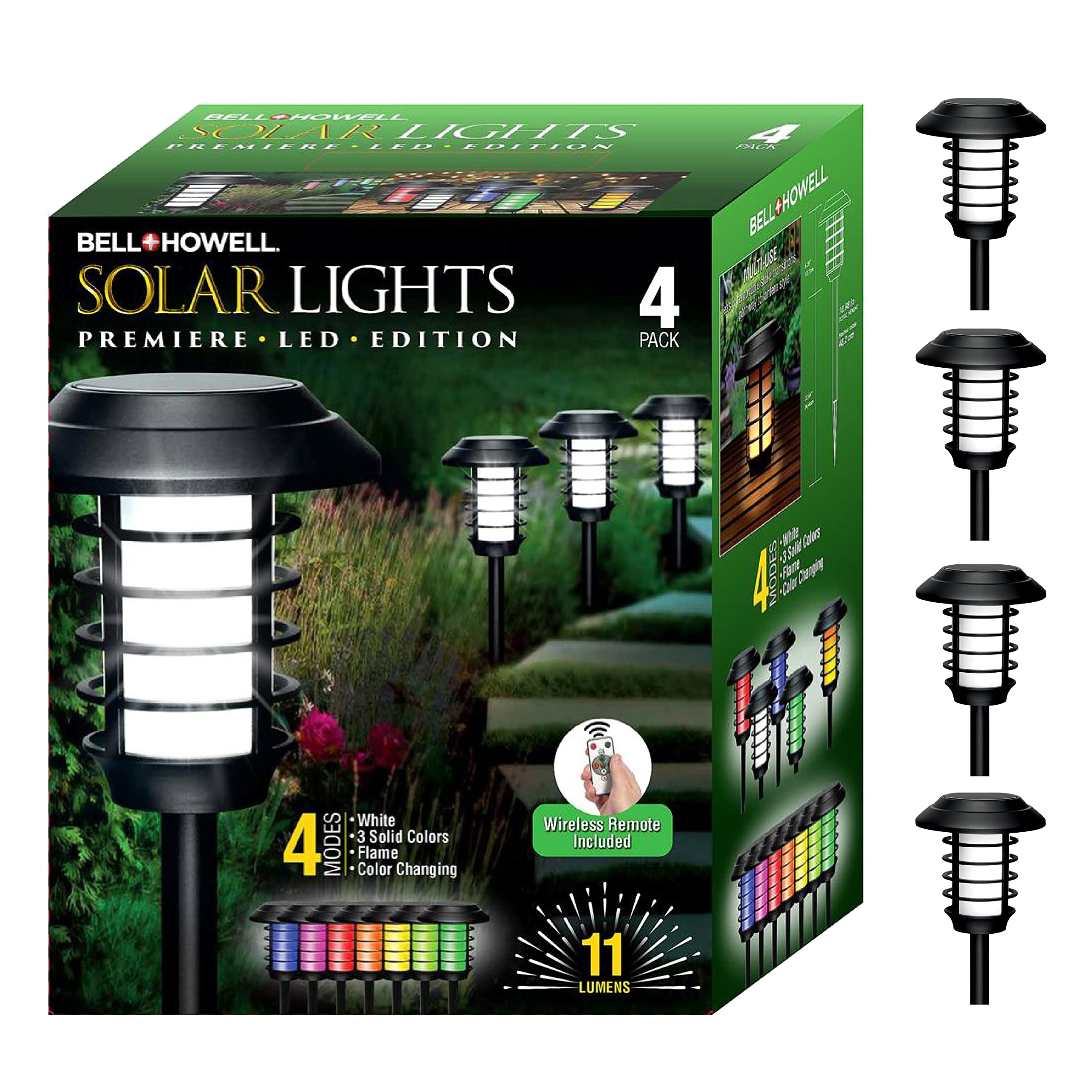 Bell+Howell Solar Pathway Lights (4 Pack)