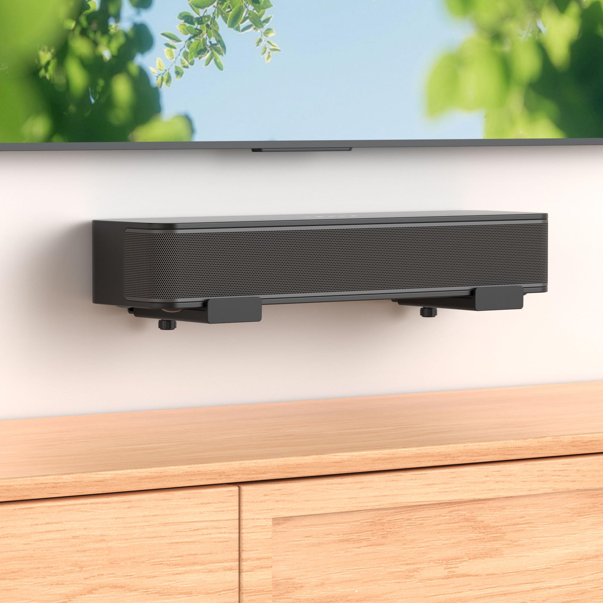 HomeMount Soundbar - Supporto da parete per TV, regolabile soundbar da parete fino a 170 mm di profondità, supporto da parete per altoparlante fino a 15 kg con cuscinetti EVA, universale compatibile