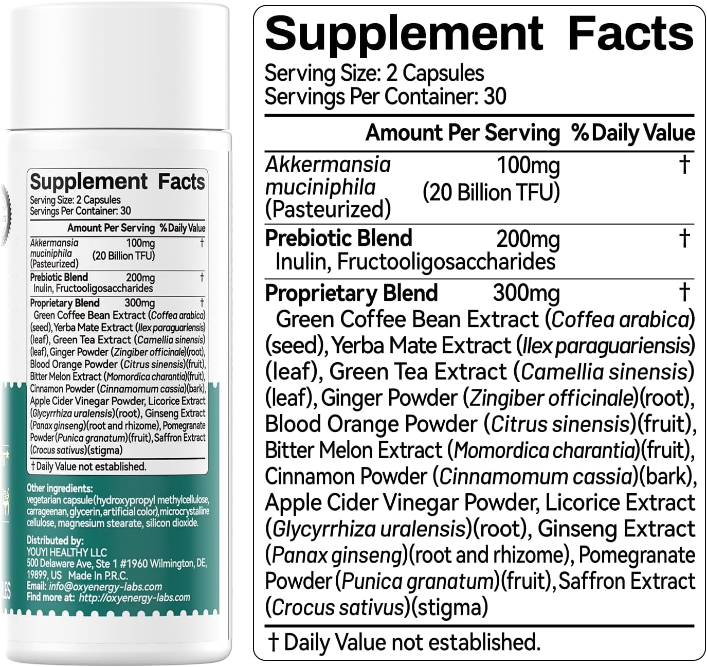 OxyEnergy GLP-1 Supplement Weight Management for Women and Men, GLP-1 Supports Gut Health, Metabolism & Appetite Regulation for Vegan, Gluten-Free, Non-GMO, 60 Capsules - Image 2