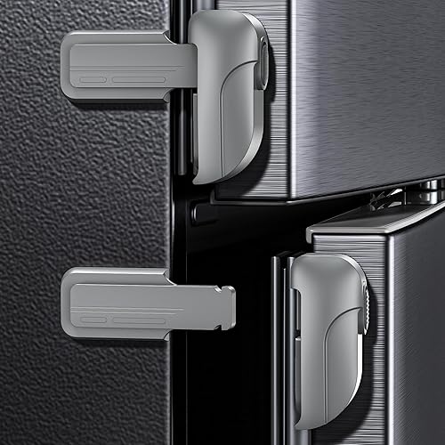 2 Pack Fridge Locks, Single Door Refrigerator Lock for Kids