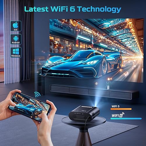 Miniatura 10 de Mini proyector, proyector de video GooDee HD de 1920 x 1080P, proyector de cine al aire libre DLP proyector de cine en casa con trípode y bolsa,