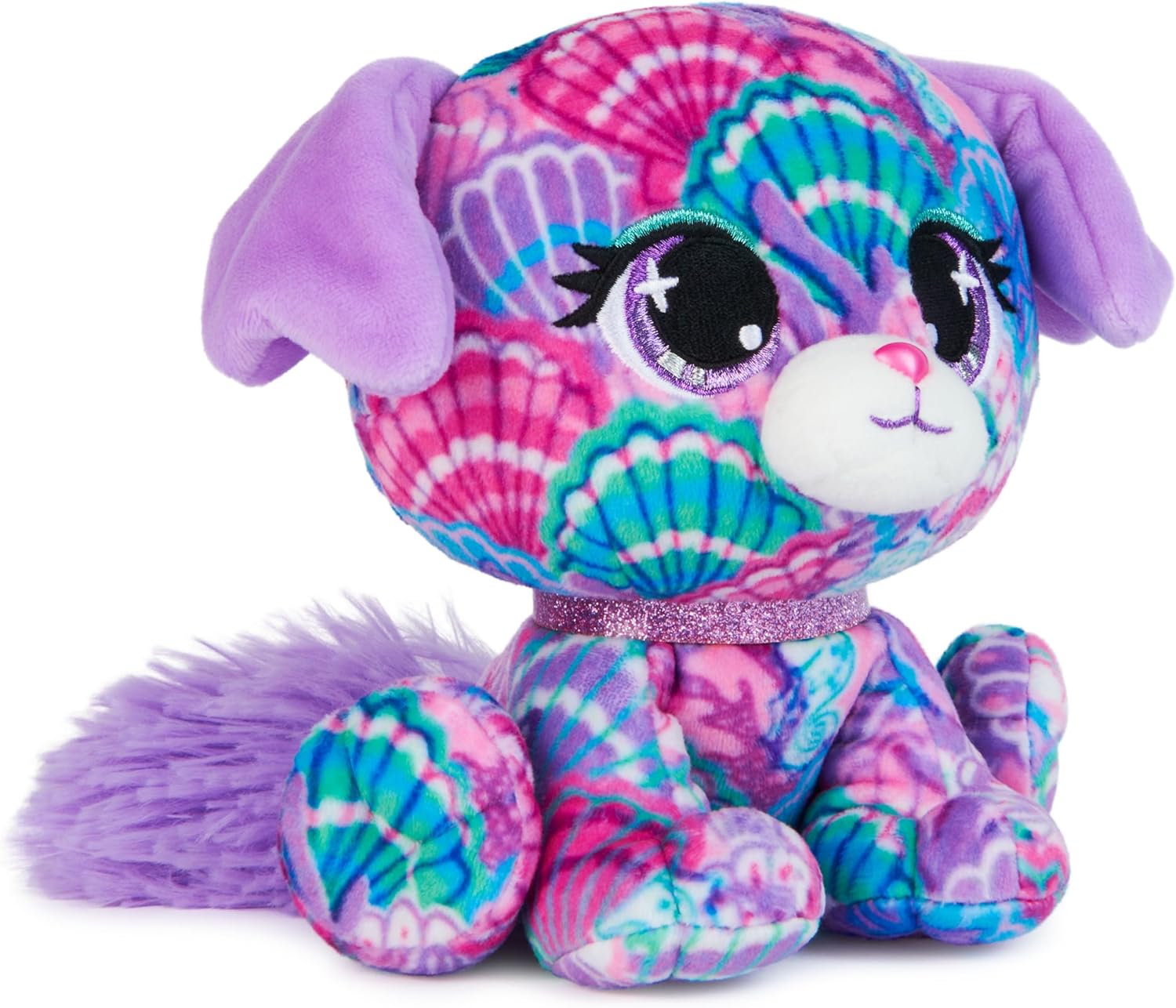 GUND P.Lushes Designer Fashion Pets Shelly Newport Premium Dog Stuffed Animal, Purple and Blue, 6”