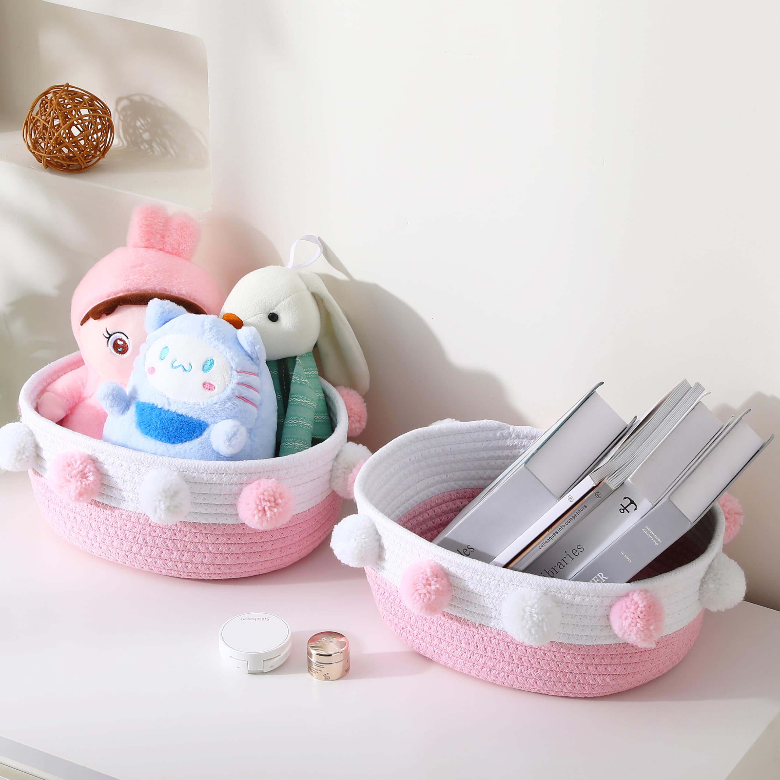 MEYAGOT Panier Cadeau Vide: 5 Pièces En Carton Avec Poignées, Sacs Cadeaux Transparents Et Rubans, Pour Mariage, Anniversaire, Noël (25x21cm