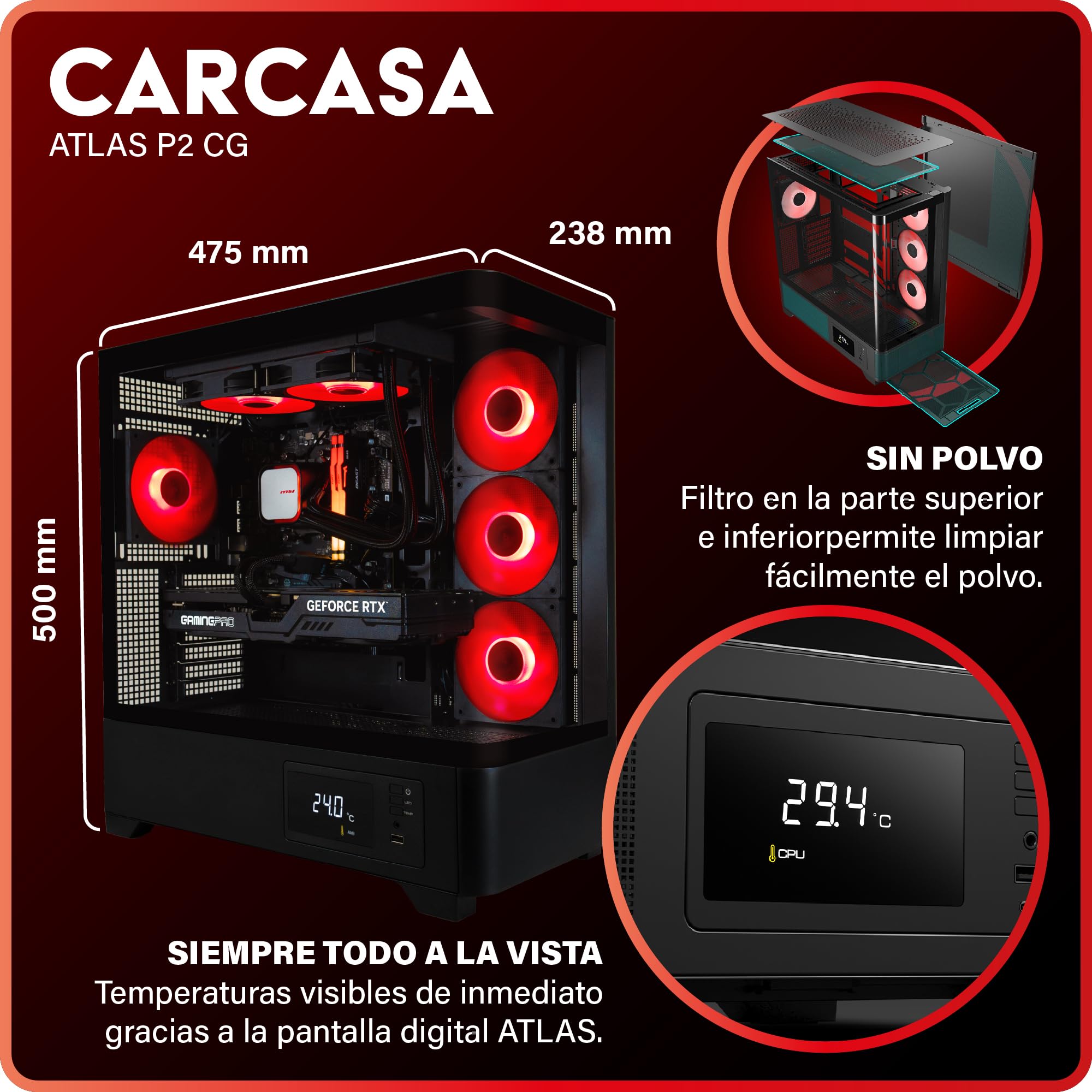 Greed® MKM - PC Gaming - AMD Ryzen 5 7500F + Nvidia Geforce RTX 5070Ti 16GB – Ordenador de sobremesa con 4K & Raytracing - 5,0 GHz - 32GB RAM DDR5 - SSD 1TB + Wi-Fi & Windows 11 Pro
