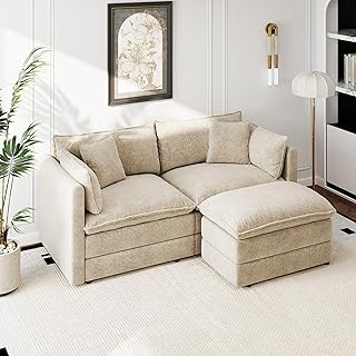 Aoowow Modular Sectional Sofa Modern Convertible Loveseat Couch,77.16 In...
