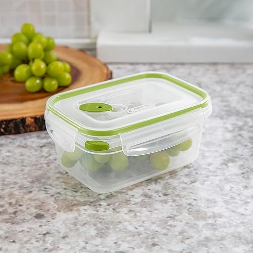 Miniatura 5 de Sterilite Ultra-Seal 4.5 tazas rectángulo, recipiente hermético para almacenamiento de alimentos, tapa con pestillo, apto para microondas y