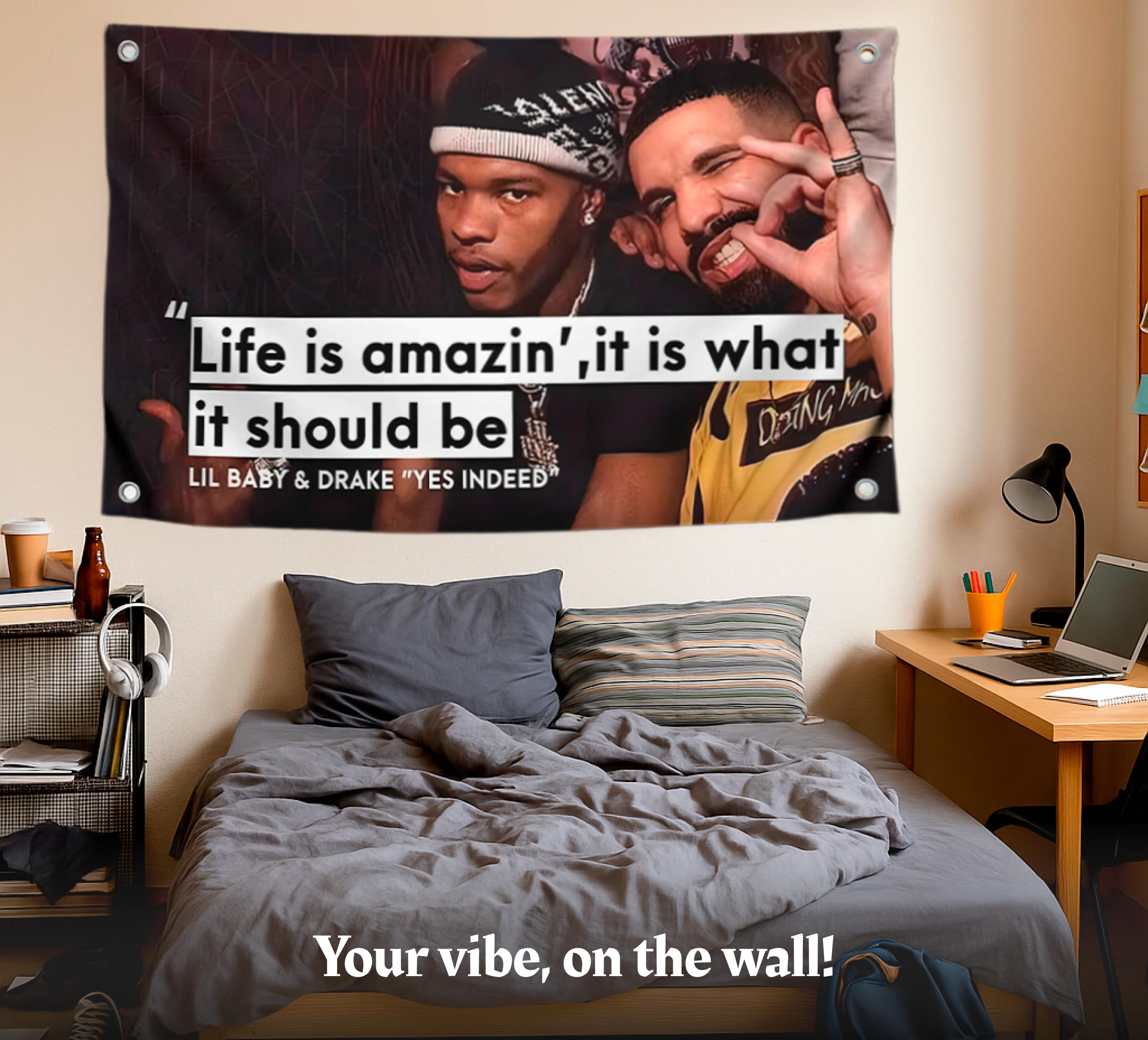 Amazon.co.jp: Drake Flag 3x5フィート おもしろフラグ バナー クール