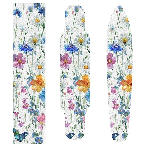 Vista 30 de Abstracto Negro Gris Geométrico Skateboard Grip Tape 33x9inch Papel de lija Longboard Scooter Griptape Diseño antideslizante y anti-desgarro