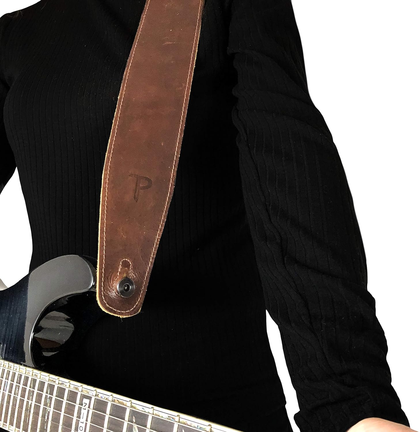 Perri's Leathers Ltd. - The Africa Collection - Adjustable Strap From 41″ to 56″ for Electric, Acoustic, Bass Guitar - The Africa Collection - Chocolate (AFR25-6875)