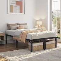 Yaheetech Struttura Letto Matrimoniale Metallo per Materasso 120 x 190 cm