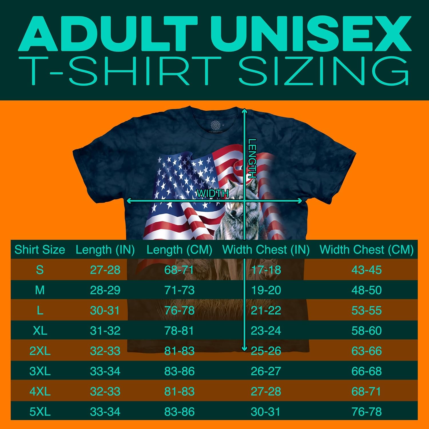 The Mountain Men's Wolf Flag T-Shirt