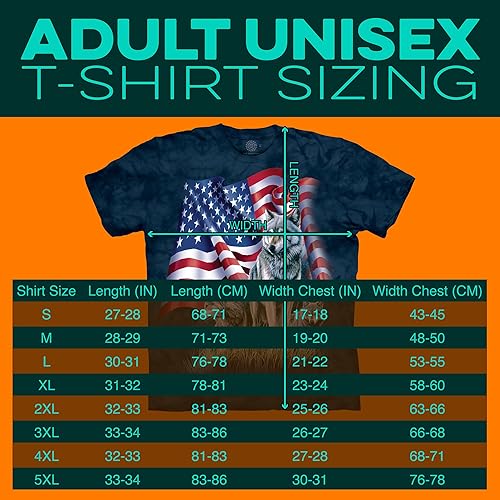 Miniatura 3 de The Mountain Camiseta unisex con la bandera del lobo Premium, teñida a mano Camiseta patriótica de Estados Unidos