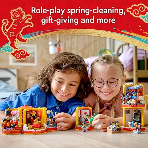 Miniatura 3 de LEGO Lunar New Year Traditions 80108 - Kit de construcción para niños de 8 años en adelante juego de construcción con 6 escenas festivas y 12