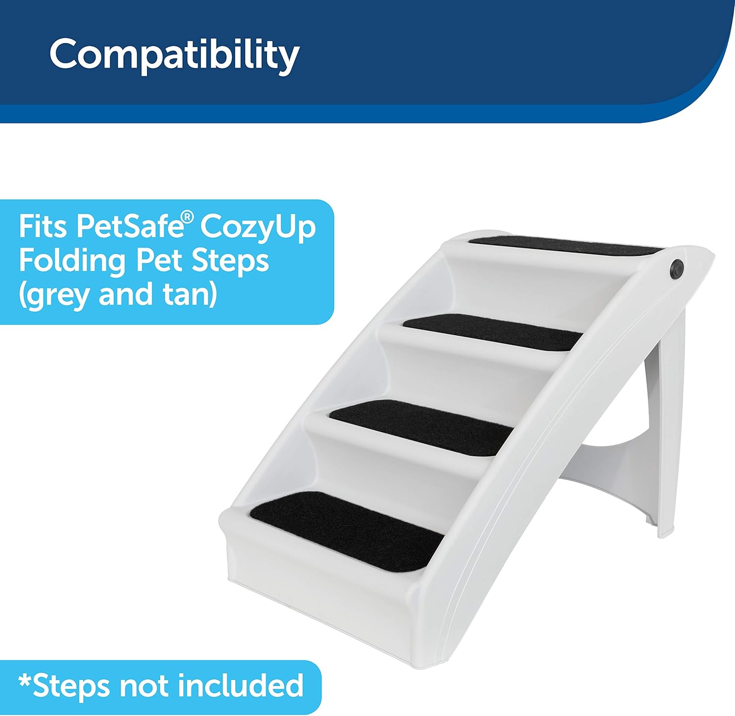 PetSafe Replacement Fabric Covers for CozyUp Folding Pet Steps, Black : Everything Else